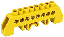 Шина изолированная тип "Стойка" IEK PE "земля" ШНИ-8х12-8-КС-Ж 8 групп желтый картинка 